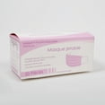 thumbnail image 2 of 50 Masques faciaux jetables – à 3 plis, rose, 2 of 6