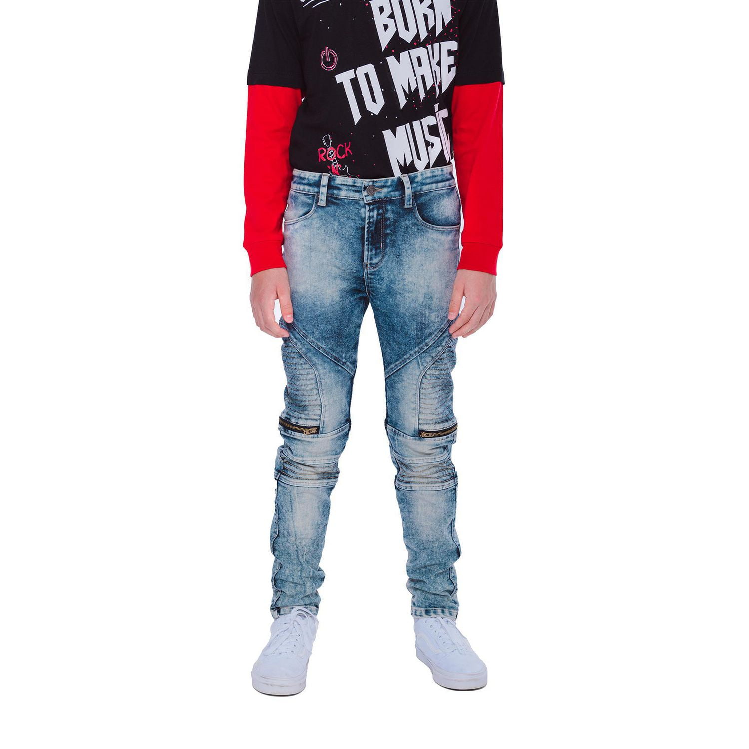 Garçon Mini Pop Jeans Style Urbain Bleu Denim Enfants