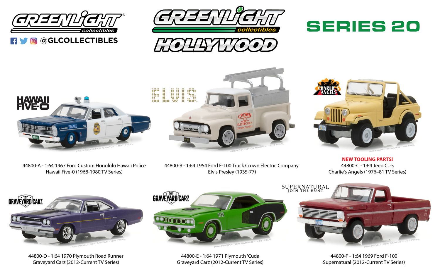 GreenLight 1:64 Hollywood Die-Cast Vehicles Series 20