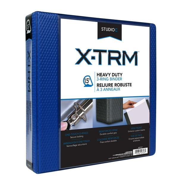 Classeur robuste XTRM de Studio C d'1,5 po en marine vinyle