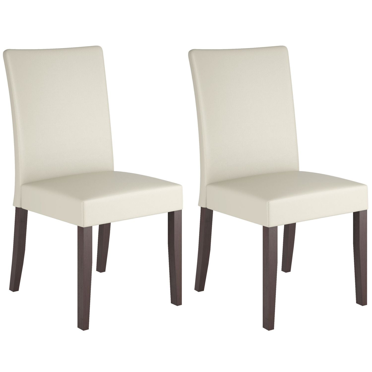 Corliving Cream Leatherette Dining Chairs Set Of 2 Walmart Canada