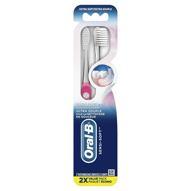 Brosse à dents manuelle Oral-B Sensi-Soft 2 unités