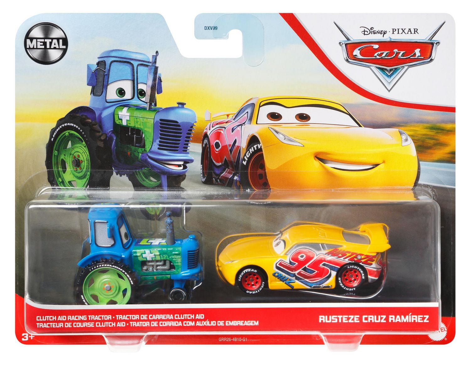 Pixars cars cluth aid racing tractor and cruz ramirez authentic 2-pack lot of 3