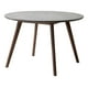 Table à manger d'extérieur 1 pièce naturel en ciment plastique et bois d'acacia Elite de Zuo Modern en gris – image 1 sur 2