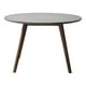 Table à manger d'extérieur 1 pièce naturel en ciment plastique et bois d'acacia Elite de Zuo Modern en gris – image 2 sur 2