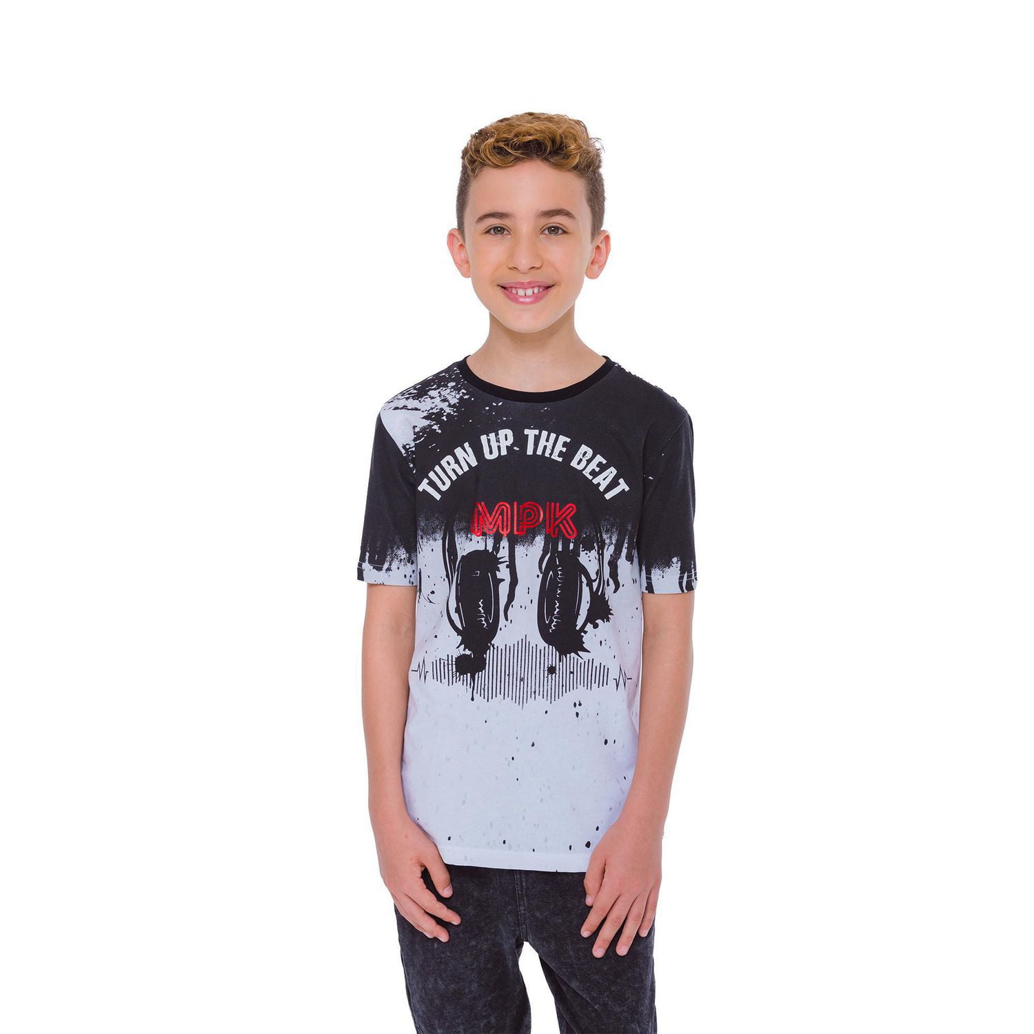 Boys Mini Pop Kids Turn Up The Beat T-Shirt
