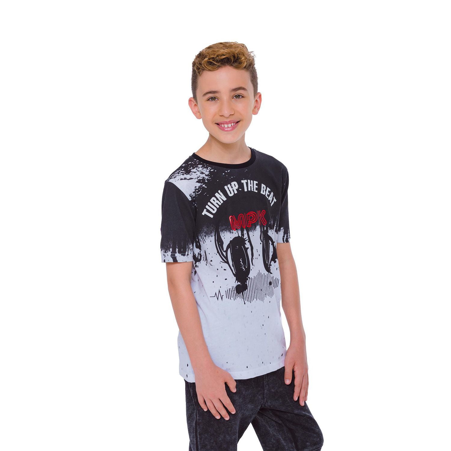 Garçon Mini Pop T-shirt Turn Up The Beat pour enfant