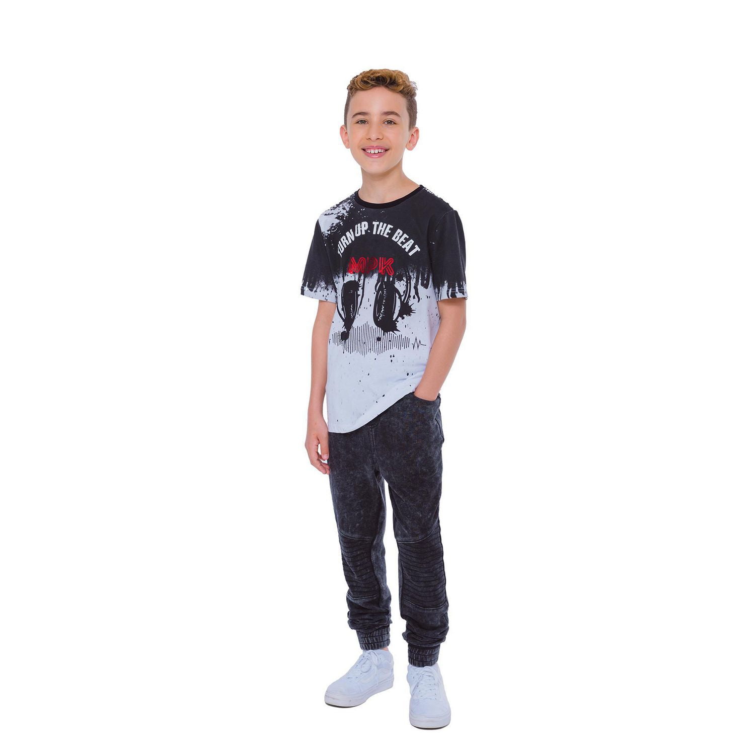 Garçon Mini Pop T-shirt Turn Up The Beat pour enfant