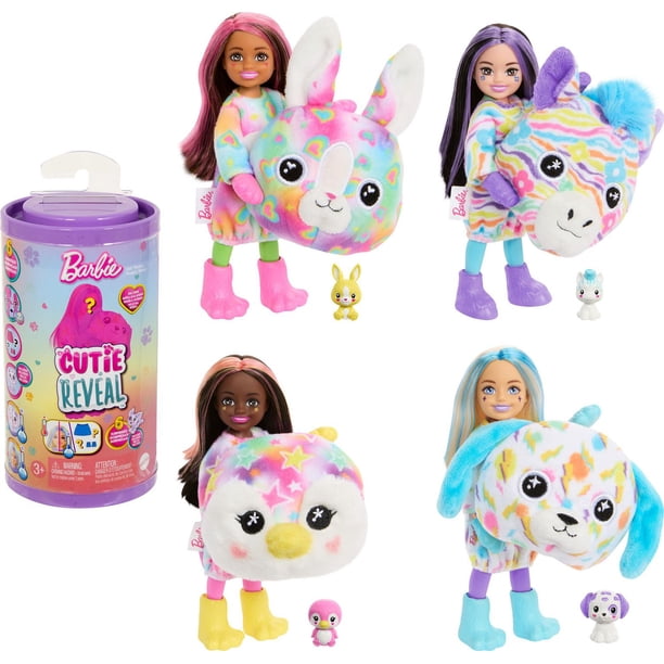 Barbie-Barbie Cutie Reveal-Poupée zèbre Rêve Coloré avec 10 surprises Barbie-Barbie Cutie Reveal-Poupée zèbre Rêve Coloré avec 10 surprises