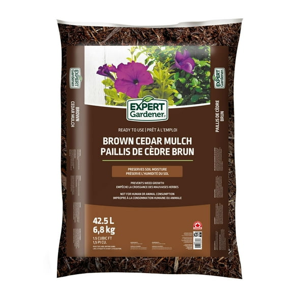 Expert Gardener Brown cedar mulch 1.5 cu.ft, EG Brown mulch 1.5 cu.ft