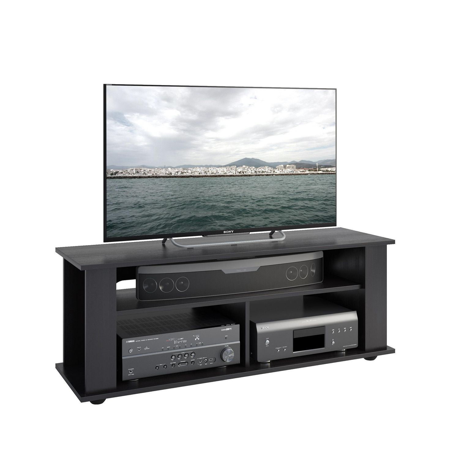 Corliving Bakersfield Ravenwood Black Tv Stand Canada Corliving Bakersfield Ravenwood Black Tv Stand Image 1 Of 3 Zoomed