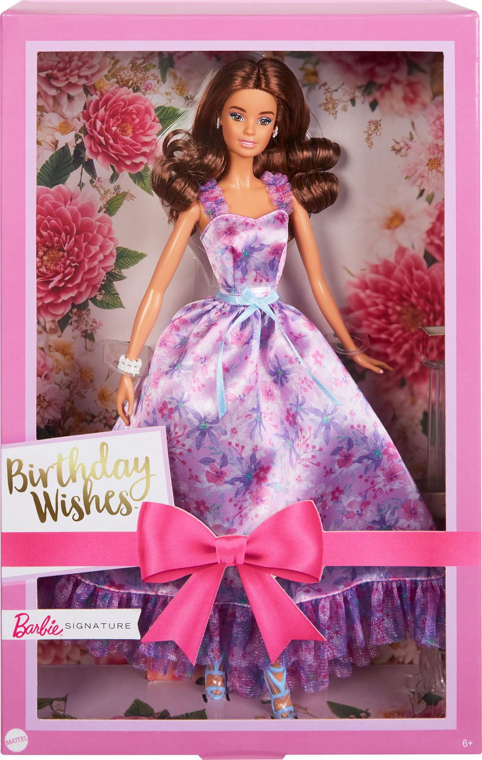 Barbie Signature Birthday Wishes Collectible Doll in Lilac Dress with Giftable Packaging Walmart