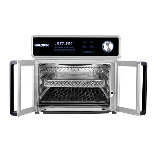 Kalorik MAXX Four Friteuse à Air Chaud Numérique avec 7 accessoires AFO  47269 SS Capacité 26 QT / 24.6 L 