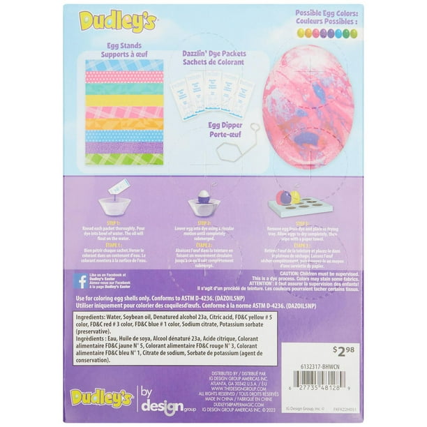 Kit de teinture aux œufs tout-en-un de Dudley, œuf de Pâques