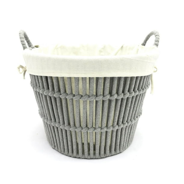 hometrends Lined Woven Fabric Rope Basket - Walmart.ca