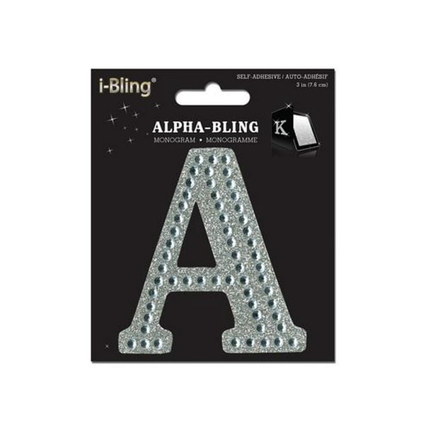 Monogramme de pierres brillantes "A" de la collection i-Bling