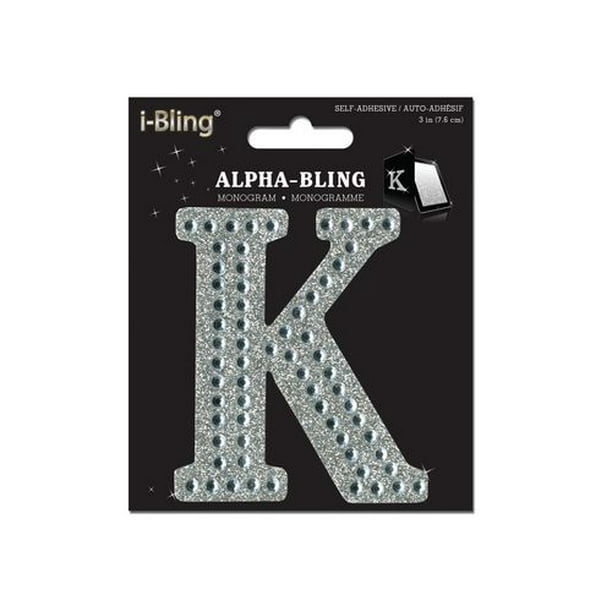 Monogramme de pierres brillantes "K" de la collection i-Bling