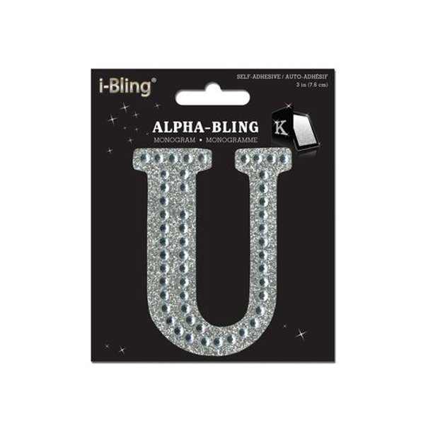 Monogramme de pierres brillantes "U" de la collection i-Bling