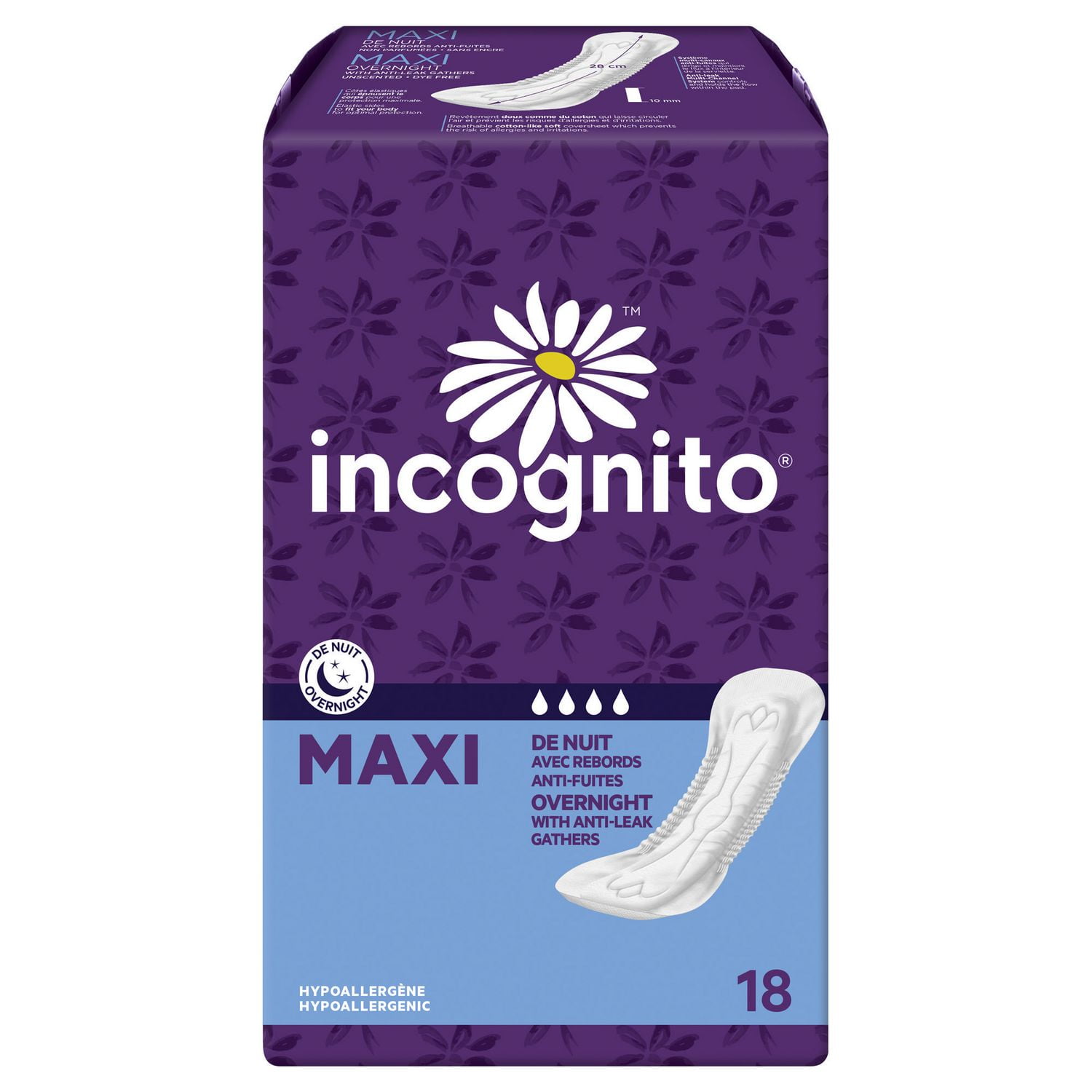 Incognito Maxi Overnight Pads Walmart Canada
