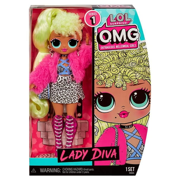Poupée-mannequin LOL Surprise OMG Lady Diva : excellent cadeau pour les  enfants de 4 ans et + 
