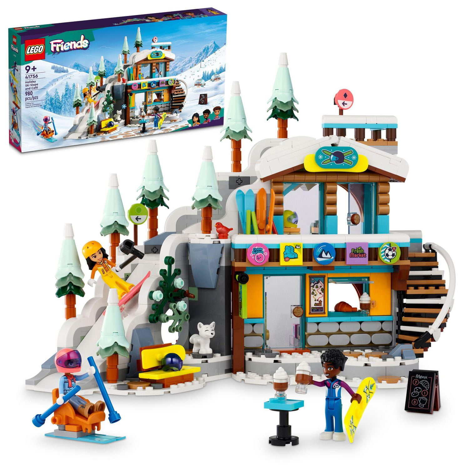 LEGO Friends Holiday Ski Slope and Café 41756 Building Toy Set, Creative  Fun for Ages 9+ with 3 Mini-Dolls and Lots of Accessories, A Gift for Kids  Who Love Snow Sports or