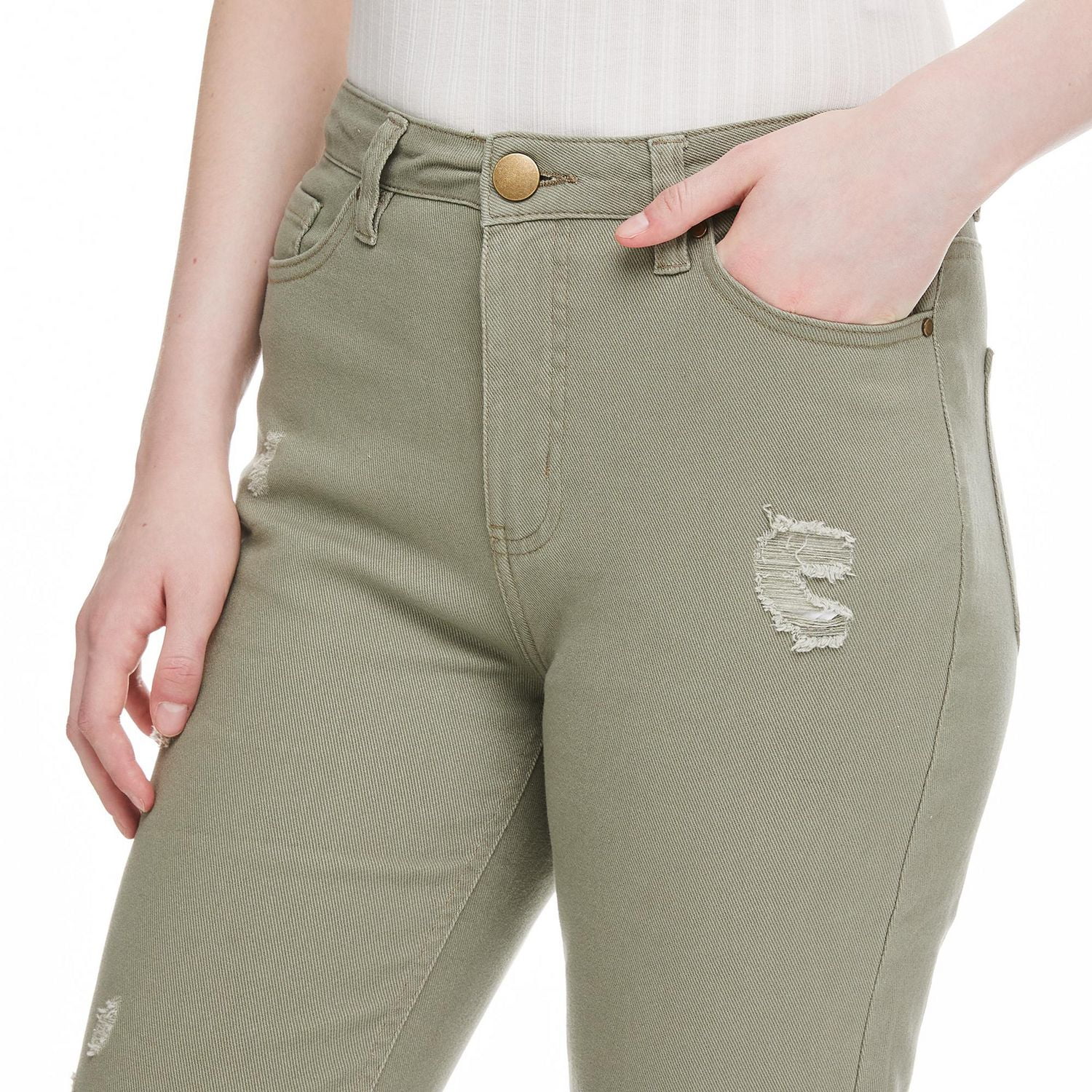 No Boundaries Women's Slim Crop Straight Pant