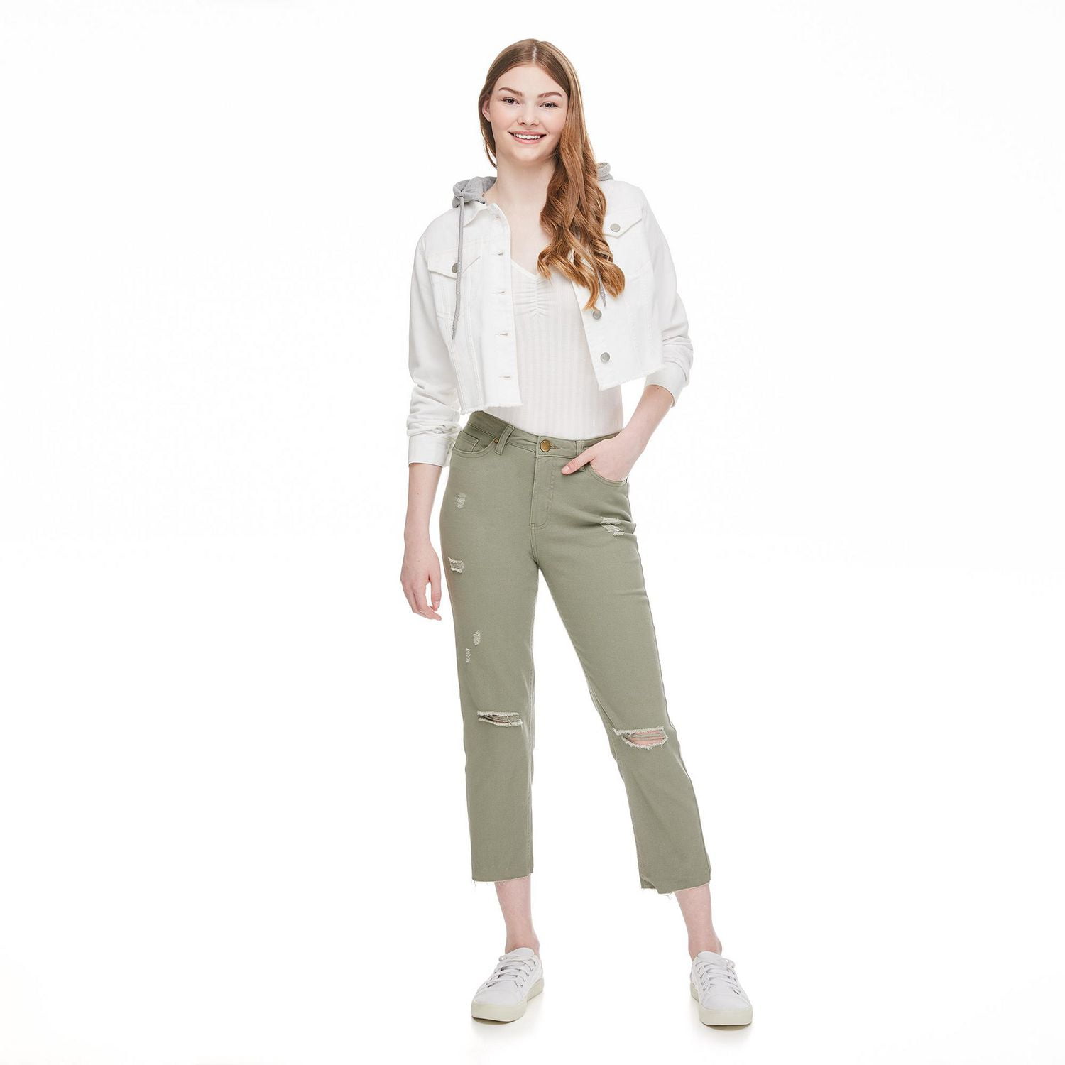 No Boundaries Women's Slim Crop Straight Pant
