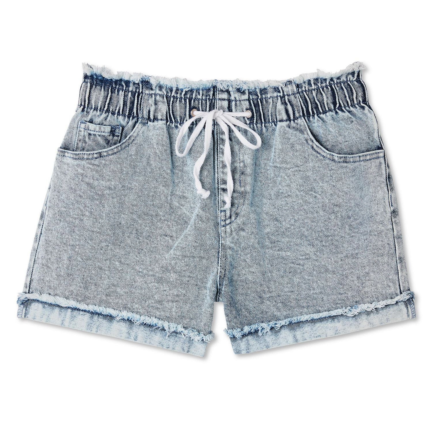 Short effrangé à ceinture montée élastique No Boundaries pour femmes