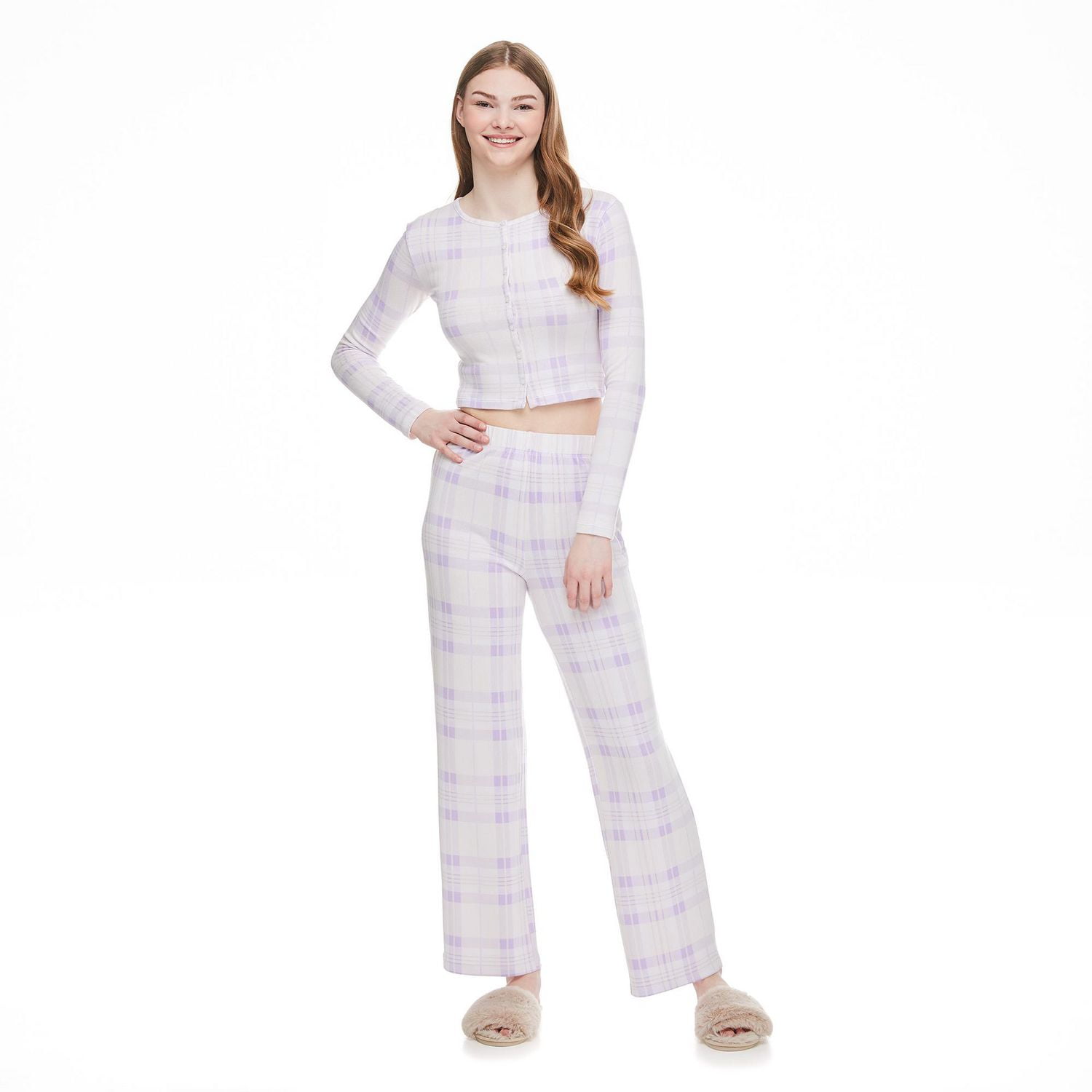 No Boundaries Women's Cardigan and Pant 2-Piece Set