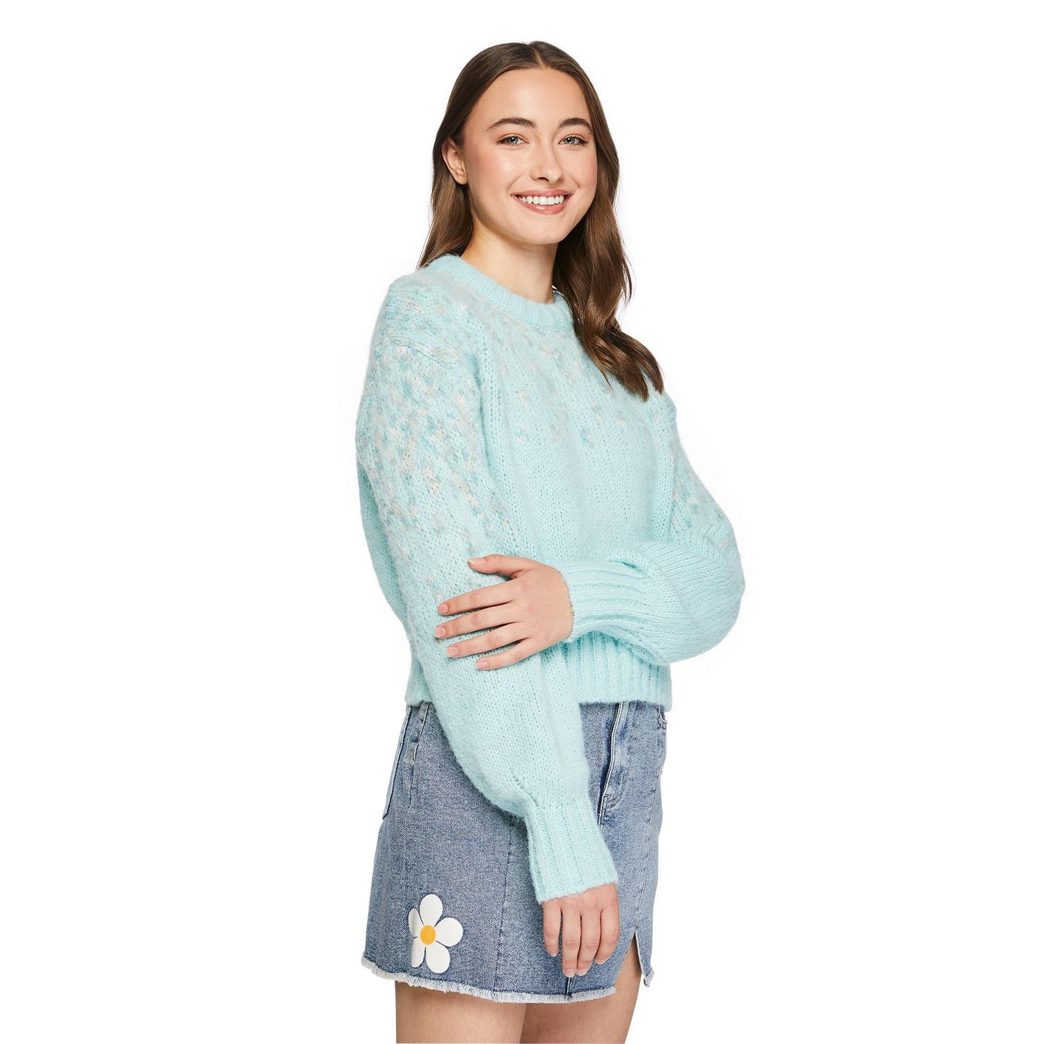 No Boundaries Women's Fair Isle Sweater