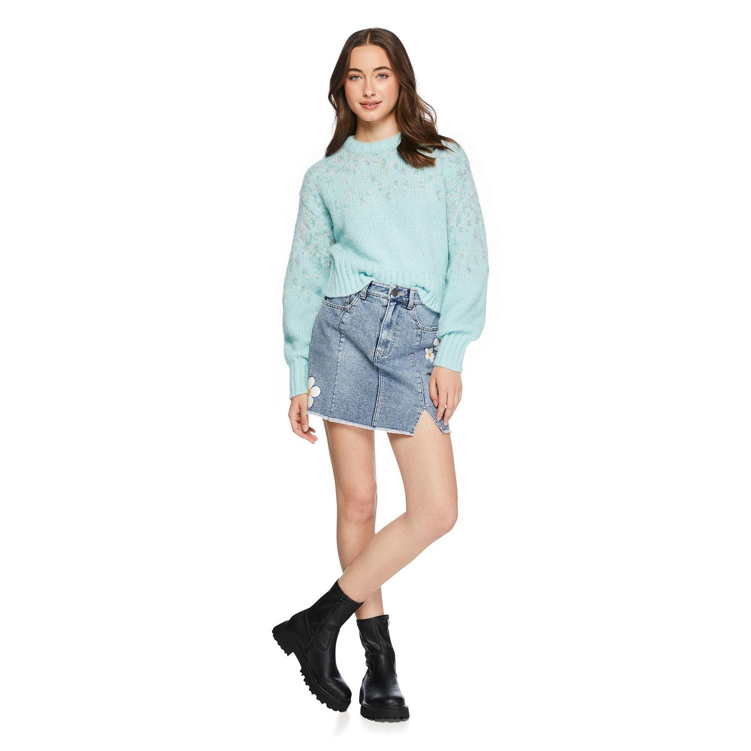 No Boundaries Women's Fair Isle Sweater