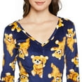 thumbnail image 4 of No Boundaries Women's Velour Sleep Romper, 4 of 6