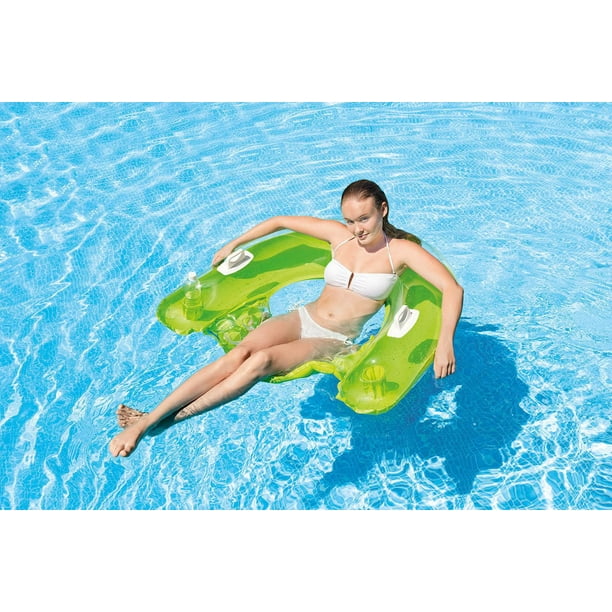 Bouée gonflable fauteuil allongé pour piscine et mer avec 1