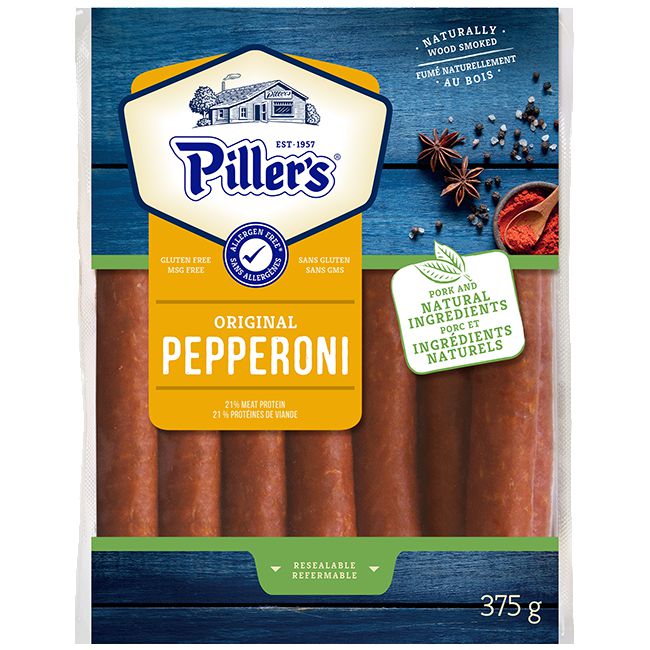 Piller's Pepperoni made with Natural Ingredients, High Protein, 375g