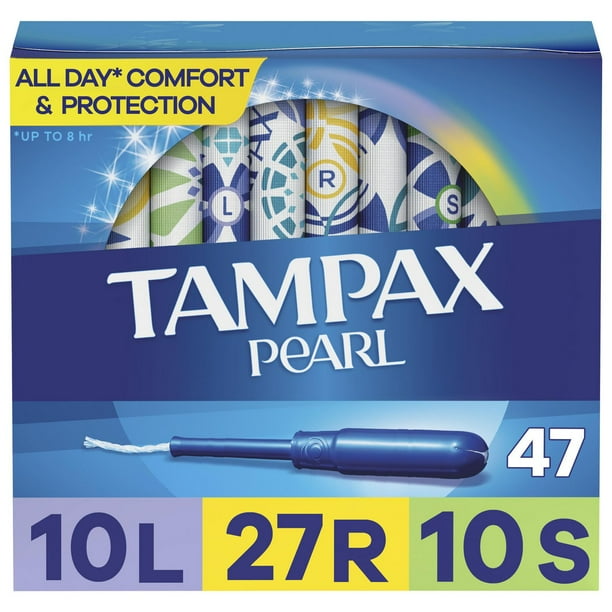 Tampons Tampax Pure Cotton, avec centre fait à 100 % de coton biologique,  degré d'absorption régulier 24 tampons, non parfumés 