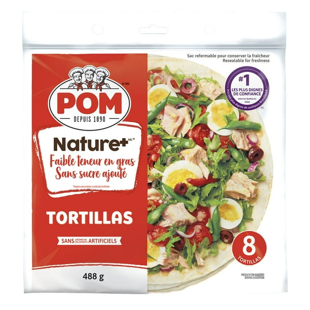 POM® Nature+ Low Fat No Sugar Added Large Tortillas - Walmart.ca
