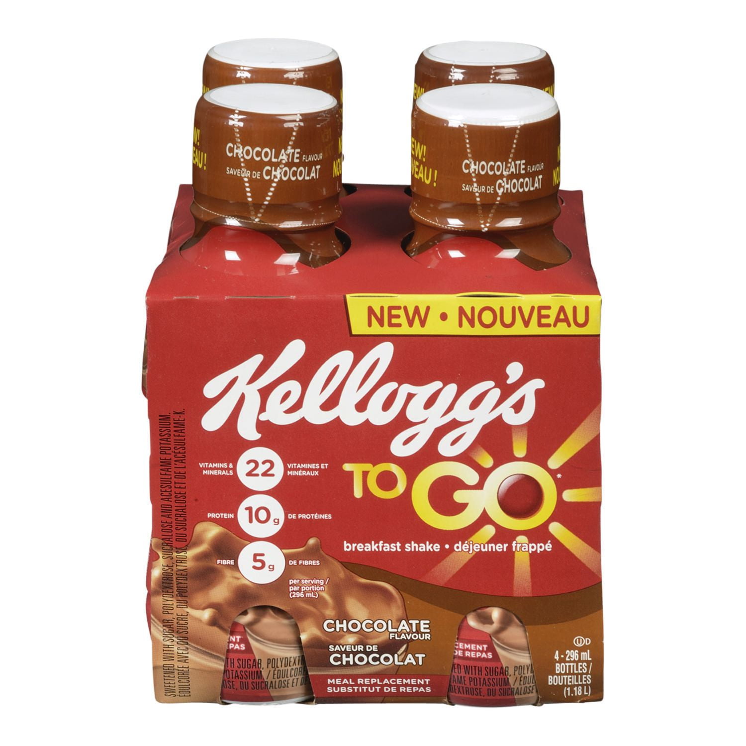 Kellogg's to Go Meal Replacement Breakfast Shake Chocolate Flavour