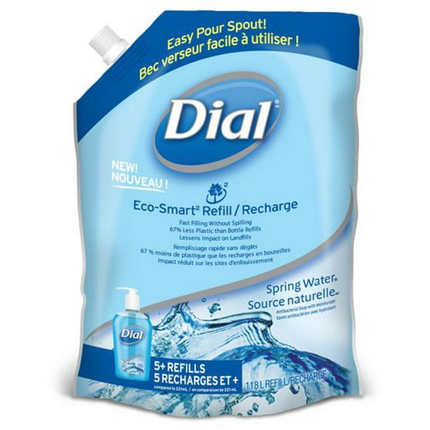 Recharge de savon pour les mains Source naturelle avec hydratant Eco-Smart de Dial
