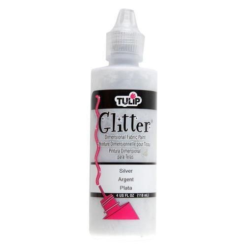 Tulip Dimensional Fabric Paint 4 fl oz Silver Glitter