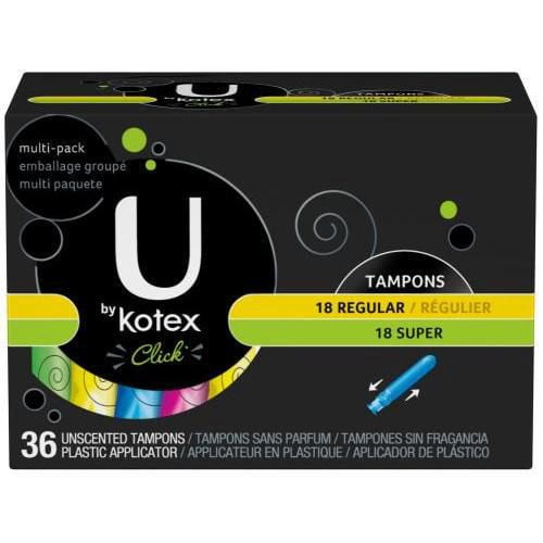 U by Kotex Multi Pack Click Tampons 2X Walmart Canada