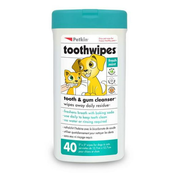 Petkin Toothwipes - 40ct