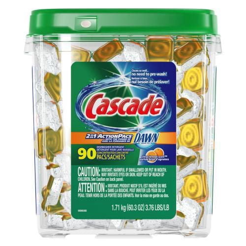 Cascade Citrus Breeze 2in1 ActionPacs Dishwasher Detergent Packs