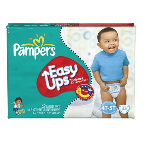 Pampers Easy Ups Training Underwear Girls, Size 6 4T-5T, 56 Count