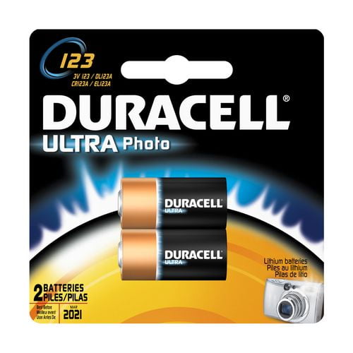 Duracell Ultra Photo 123 Pile au lithium, Paquet de 2