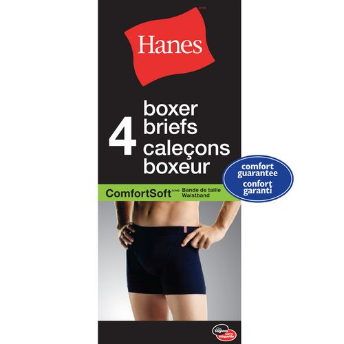 Hanes Men's 4-Pack Comfortsoft Boxer Brief, Sizes S-XL