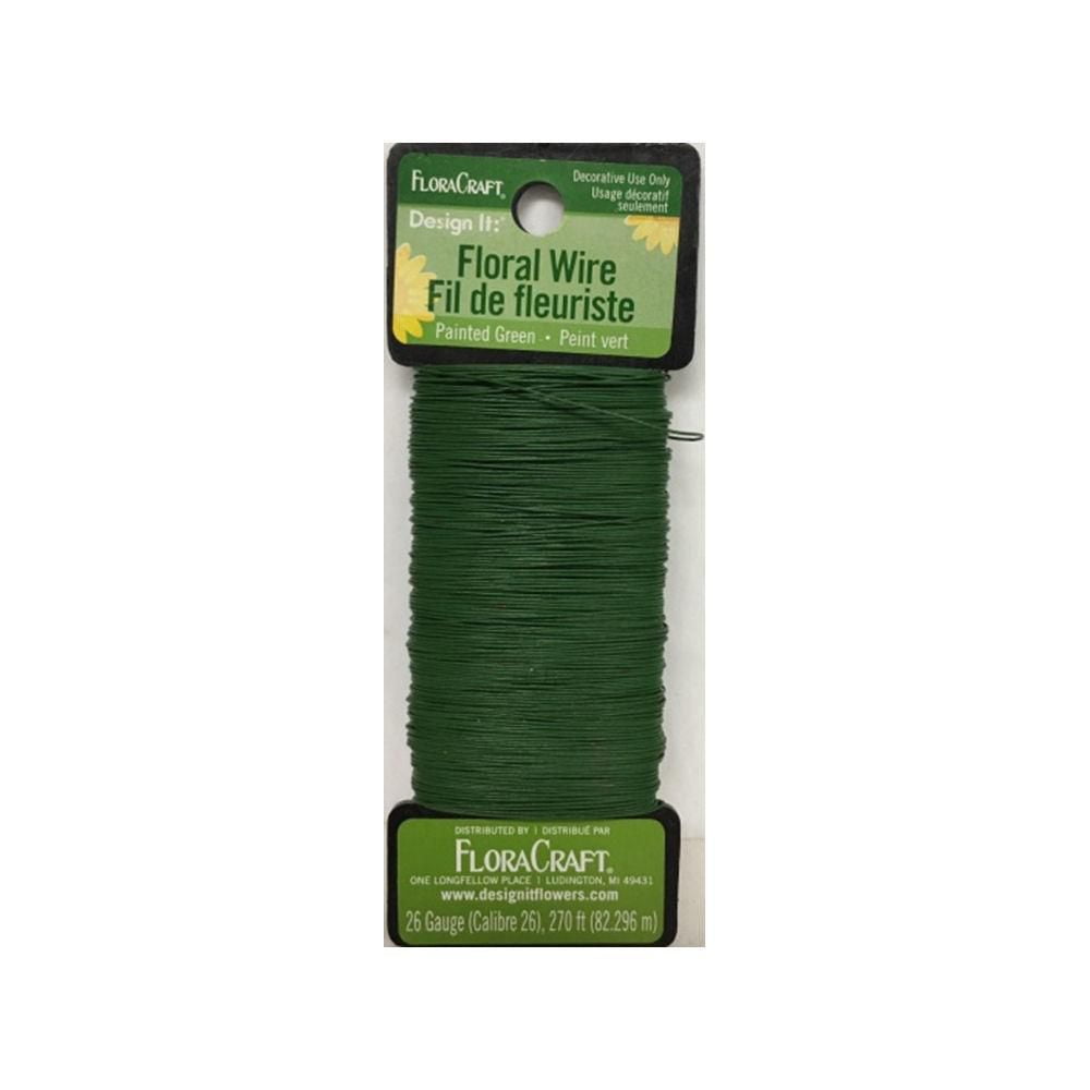 Design It 26 Gauge Painted Green Floral Wire Walmart Canada