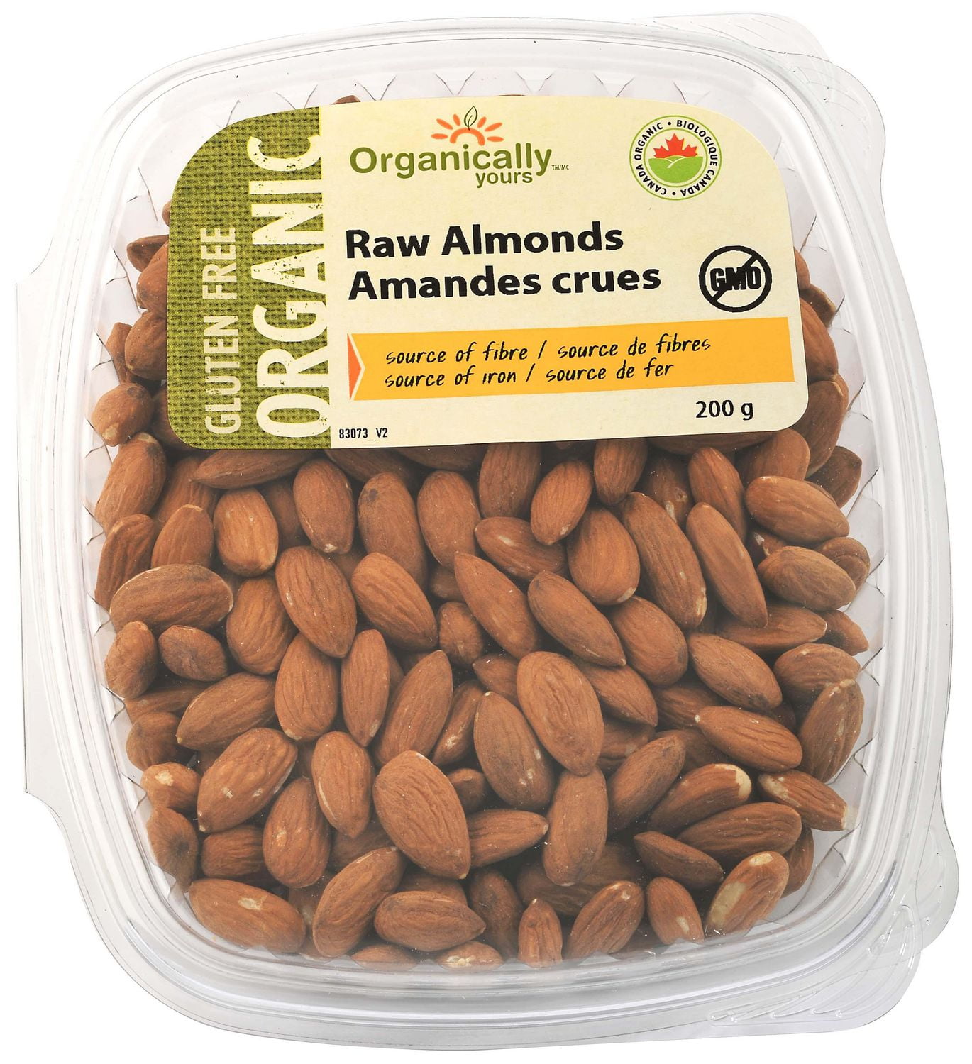 Organically Yours Gluten Free Organic Raw Almonds Walmart Canada