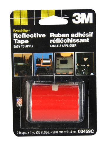 Scotchlite Reflective Tape Red, 5.01 cm x 91.44 cm