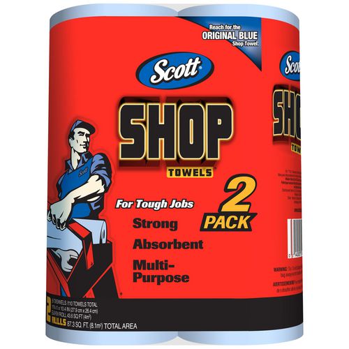 Scott Blue Shop Towels 55 Count Case of 30 Cleaning Wipes Home Garage Shop 