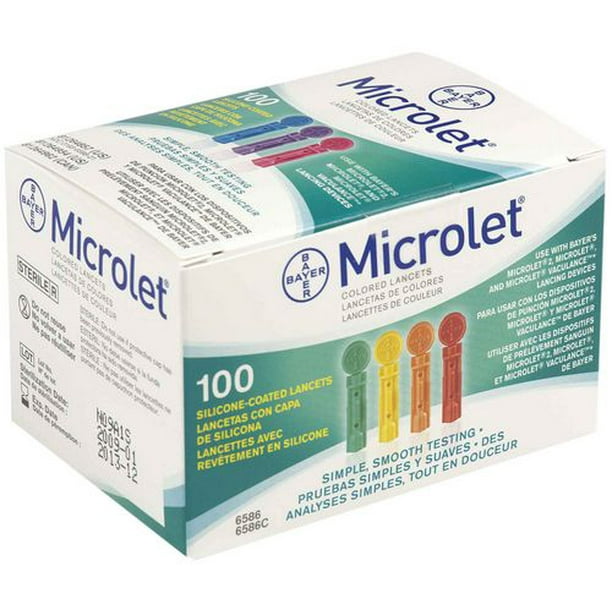 Bayer's MICROLET® Coloured Lancets Box of 100 Walmart.ca
